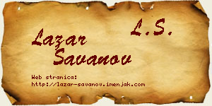 Lazar Savanov vizit kartica